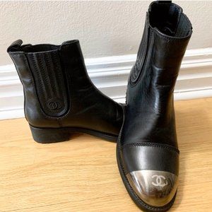 Chanel Steel Toe Ankle Boots